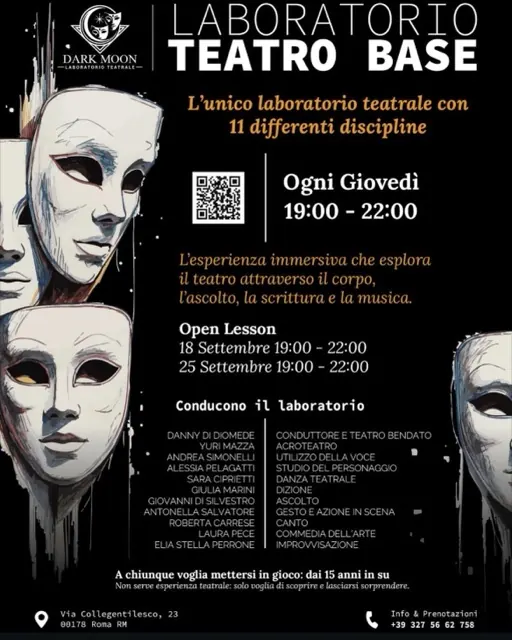 Locandina della campagna Laboratorio Teatro Base a Roma